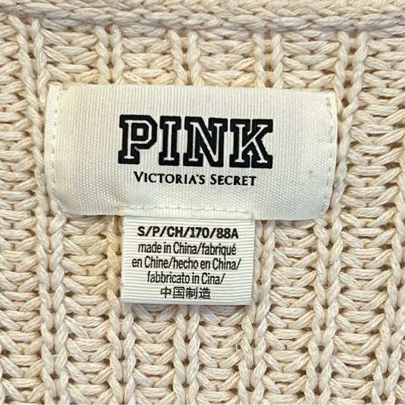 Victoria’s Secret PINK boyfriend oversized V-neck pullover sweater, size S - Picture 3 of 12